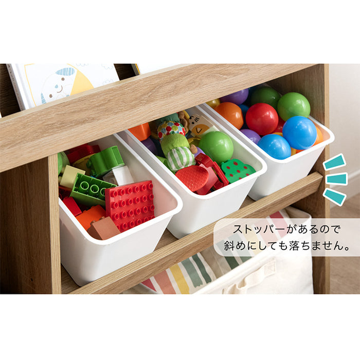 ［幅93］現役ママが考えた 絵本ラック 3段 おもちゃ収納 絵本棚 本棚 絵本 ラック おもちゃ箱〔49605001〕