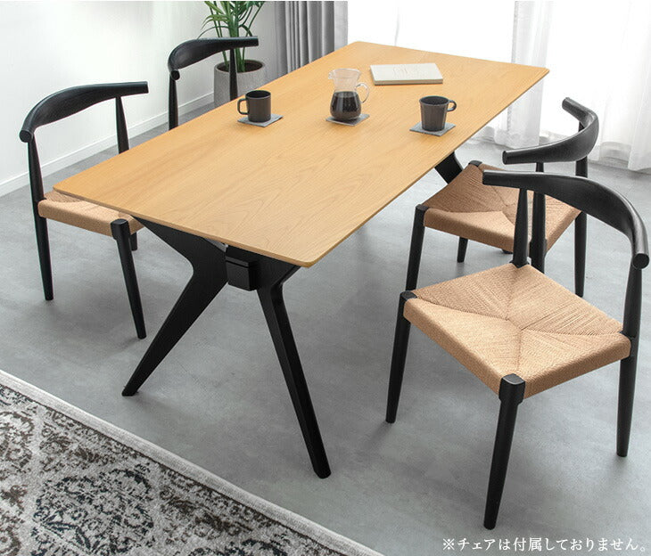 [幅160]ダイニングテーブル 単品 4人掛け アッシュ テーブルのみ 長方形【超大型商品】〔49690243〕