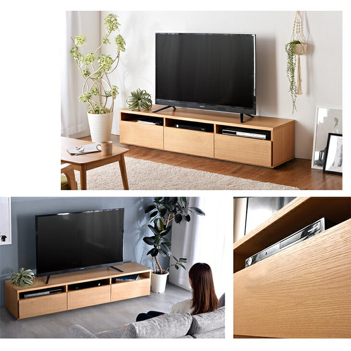幅180cm］テレビ台 日本製 収納 完成品 ロータイプ モルタル調 テレビ