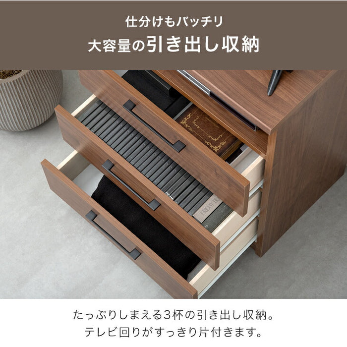 [幅60] ハイタイプテレビ台 完成品 国産 日本製 大川家具 コンパクト〔51300004〕
