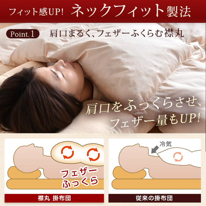 [シングル] 羽根布団 8点セット 2枚合わせ 抗菌 防臭 ALLシーズン 布団 ふとん〔61140339〕