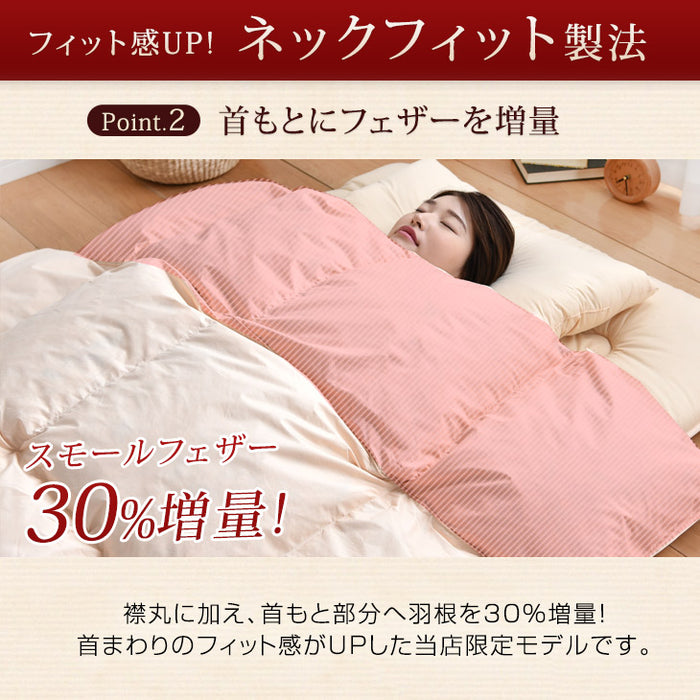 [シングル] 羽根布団 8点セット 2枚合わせ 抗菌 防臭 ALLシーズン 布団 ふとん〔61140339〕