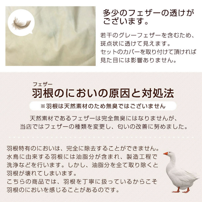 [シングル] 羽根布団 8点セット 2枚合わせ 抗菌 防臭 ALLシーズン 布団 ふとん〔61140339〕