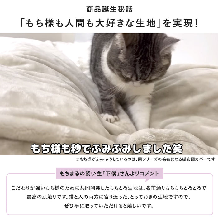 もちまる監修 洗える ごろ寝マット 80×180cm もちとろ肌触り マイクロファイバー〔61140721〕