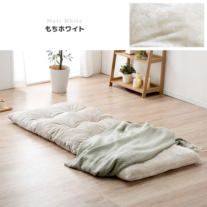 もちまる監修 洗える ごろ寝マット 80×180cm もちとろ肌触り マイクロファイバー〔61140721〕