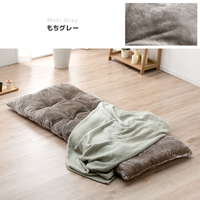 もちまる監修 洗える ごろ寝マット 80×180cm もちとろ肌触り マイクロファイバー〔61140721〕