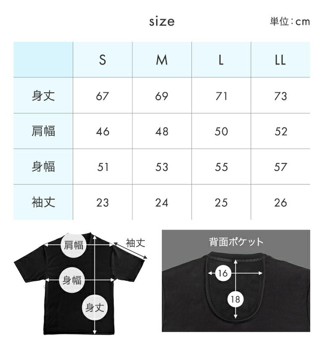 【新発売記念プライス】《新開発》もはや、エアコン。(R) ファン付き インナーシャツ メッシュ 冷感 Vネック ファン付きウェア〔63900092〕