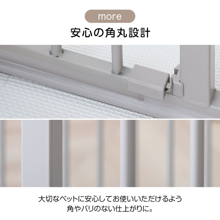 Amazon | タンスのゲン ペットサークル 高さ100cm 超ハイタイプ 屋内外兼用 組み替えOK ダブルロック 扉付 ケージ ワイド シンプル  83900002(91866) | タンスのゲン | サークル・プレイサークル 通販