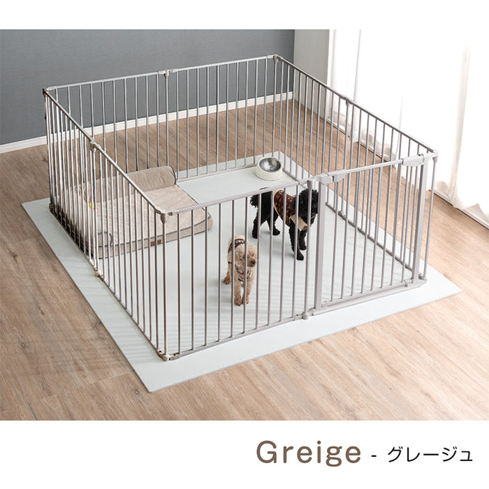 ペットサークル スチール製 完成品 段差が小さい ドア付き