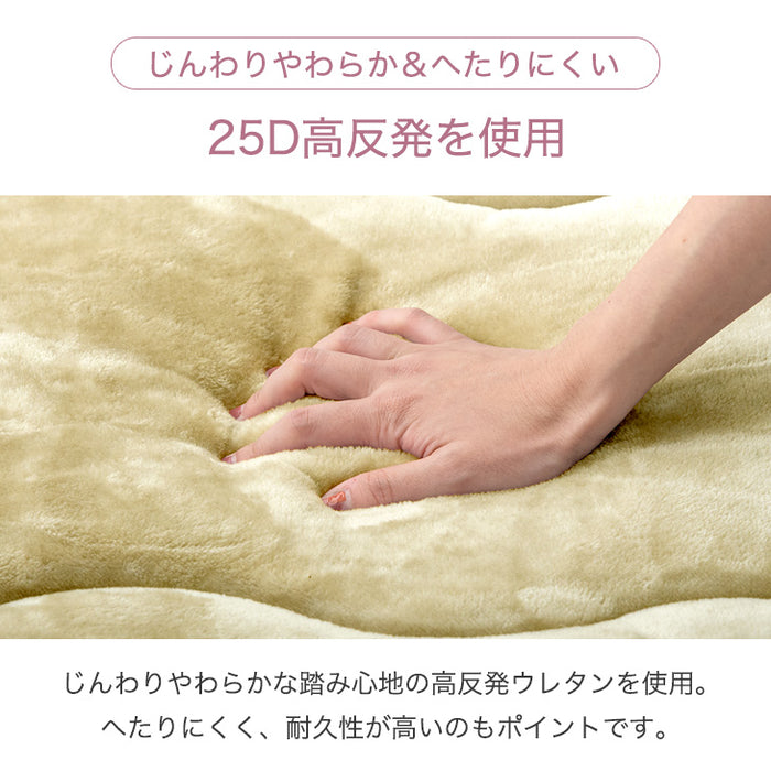 [200×250]  超極厚60mm とろりんラグ 3畳 とろけるような肌触り 極細マイクロファイバー ホットカーペット対応〔65010010〕