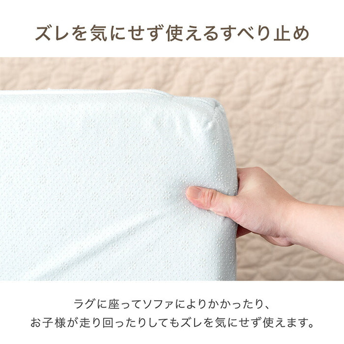 ［130×185］超極厚60mm 洗える カバーリングラグ イブルキルト 防音 抗菌 防臭 床暖房 ホットカーペット対応 おしゃれ〔65010100〕