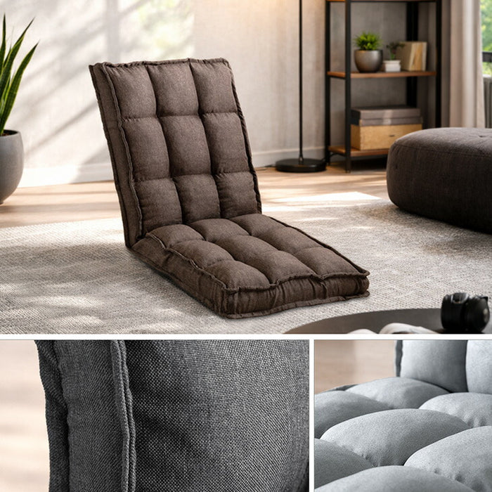 ふわもこ 座椅子 14段階ギア リクライニング 軽量 折りたたみ 持ち運び