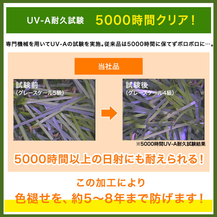 [0.5m×10m] 水はけ4倍 防草機能付き 人工芝 高密度50万本/m 芝丈35mm 防草 ロール 一体型 ガーデン〔66700086〕