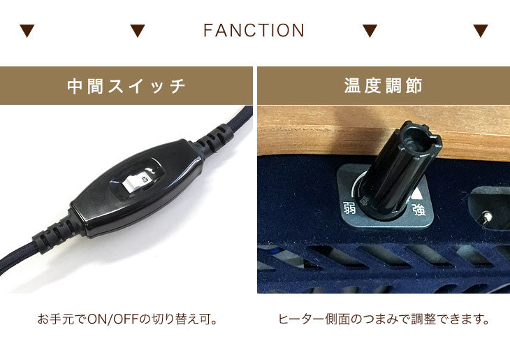 リバーシブル こたつ とろける 布団3点セット 折れ脚  掛敷布団 丸型〔68140301〕