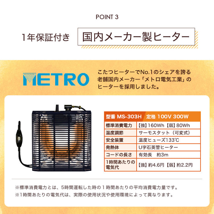 【在庫処分】［2点セット］洗える コーデュロイ掛け布団 こたつ 直径69 木目 おしゃれ 丸型 丸〔21300012〕
