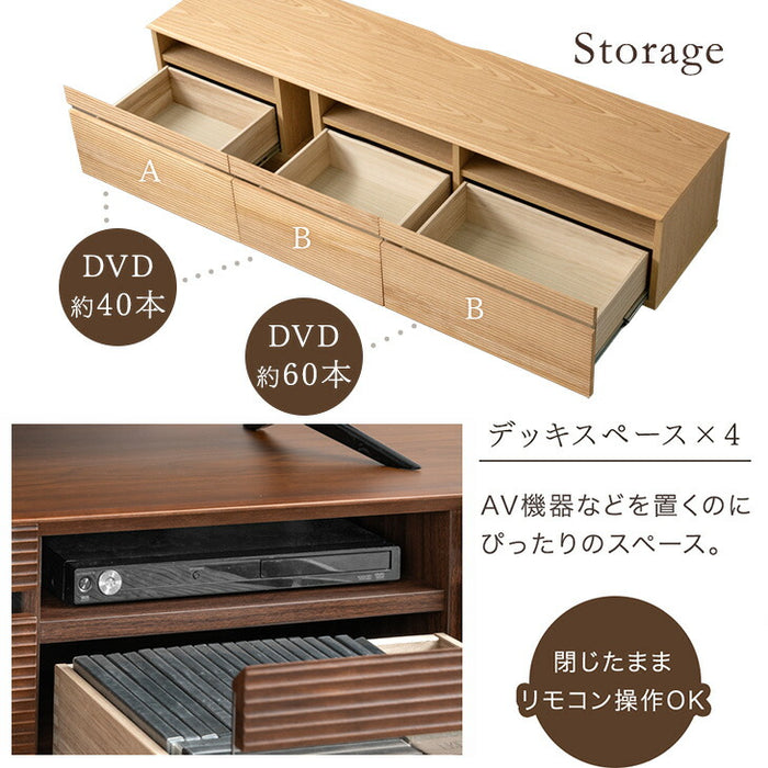 ［幅166cm］テレビ台 完成品 アッシュ 木製 北欧 ロータイプ キャビネット テレビボード【超大型商品】〔71020052〕