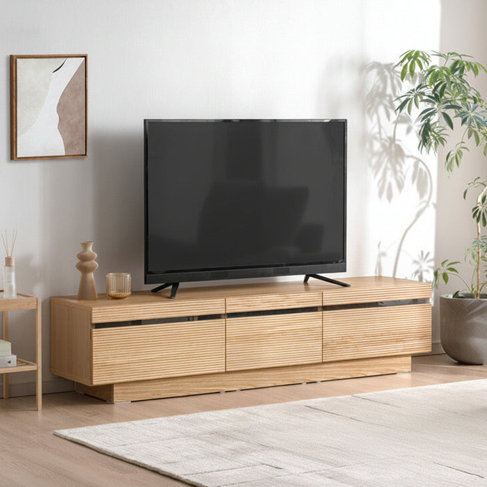 ［幅166cm］テレビ台 完成品 アッシュ 木製 北欧 ロータイプ キャビネット テレビボード【超大型商品】〔71020052〕