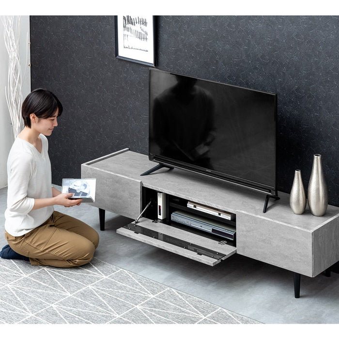 ［幅160cm］テレビ台 完成品 テレビボード 32型 ストーン調 TV台 ローボード【超大型商品】〔71050008〕