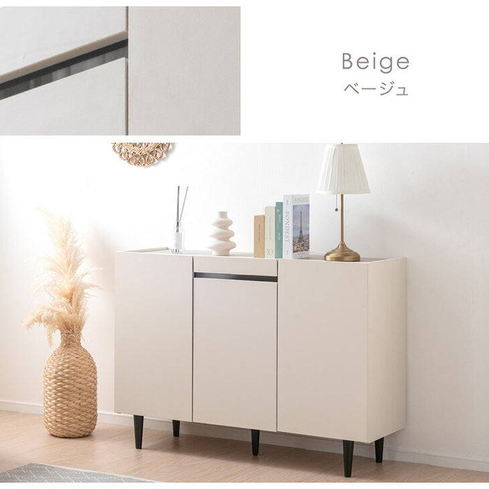 サイドボード 傷に強いメラミン天板 完成品 120cm キャビネット チェスト サイドチェスト【超大型商品】〔71050015a〕