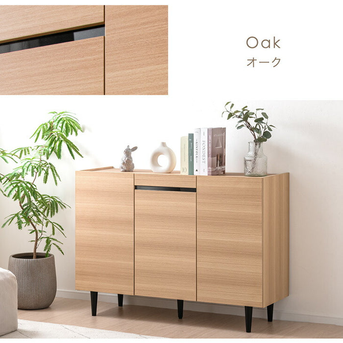 サイドボード 傷に強いメラミン天板 完成品 120cm キャビネット チェスト サイドチェスト【超大型商品】〔71050015a〕