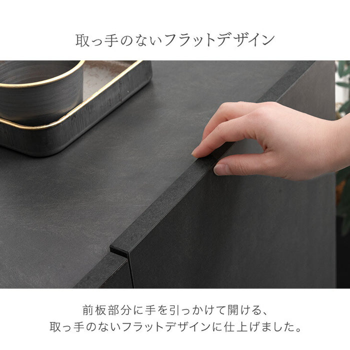 サイドボード 傷に強いメラミン天板 完成品 120cm キャビネット チェスト サイドチェスト【超大型商品】〔71050015a〕