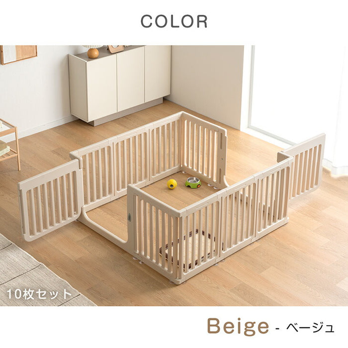 【新発売記念プライス】［10枚］ペットサークル 組替自在 2ドア 扉付き 滑り止め 正方形〔72500012〕