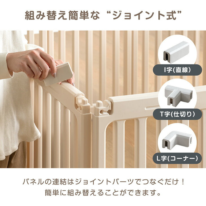 【新発売記念プライス】［10枚］ペットサークル 組替自在 2ドア 扉付き 滑り止め 正方形〔72500012〕