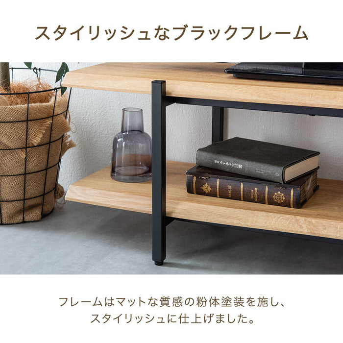 テレビ台 幅120cm 薄型 脚付き 収納棚 木製〔72600045〕