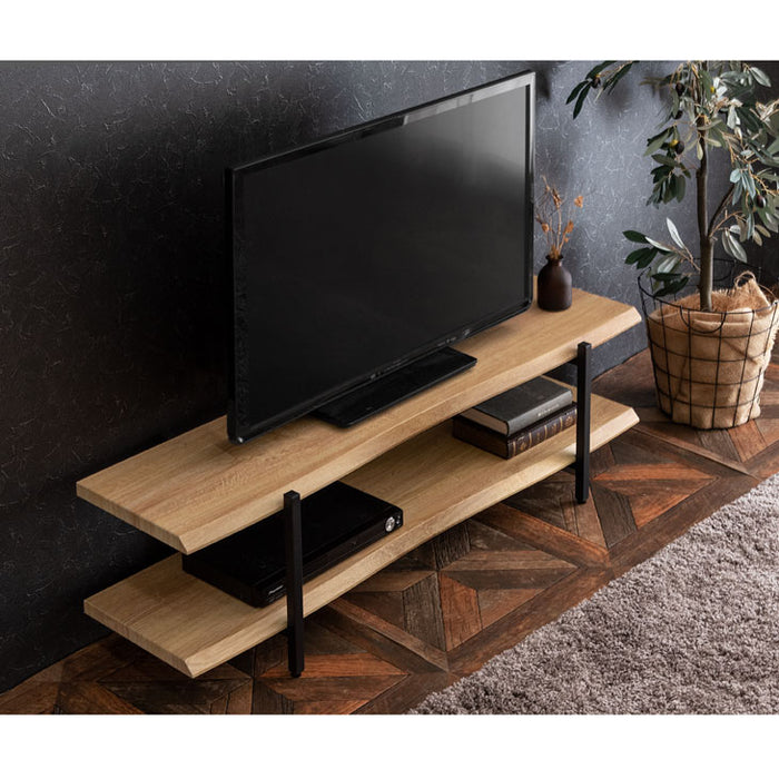 テレビ台 幅120cm 薄型 脚付き 収納棚 木製〔72600045〕