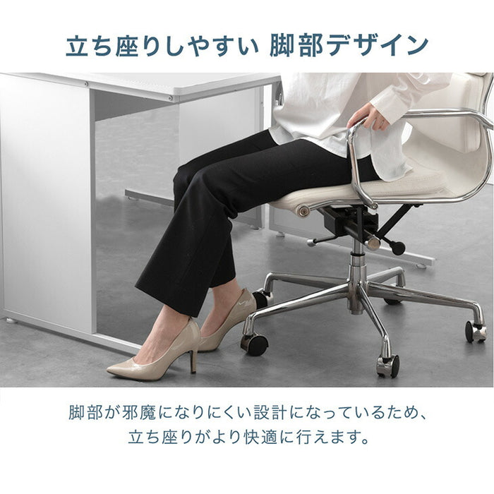 [幅120]法人様限定 オフィスデスク メラミン天板 アジャスター付き  コードスペーサー 奥行70 事務デスク〔99900583〕