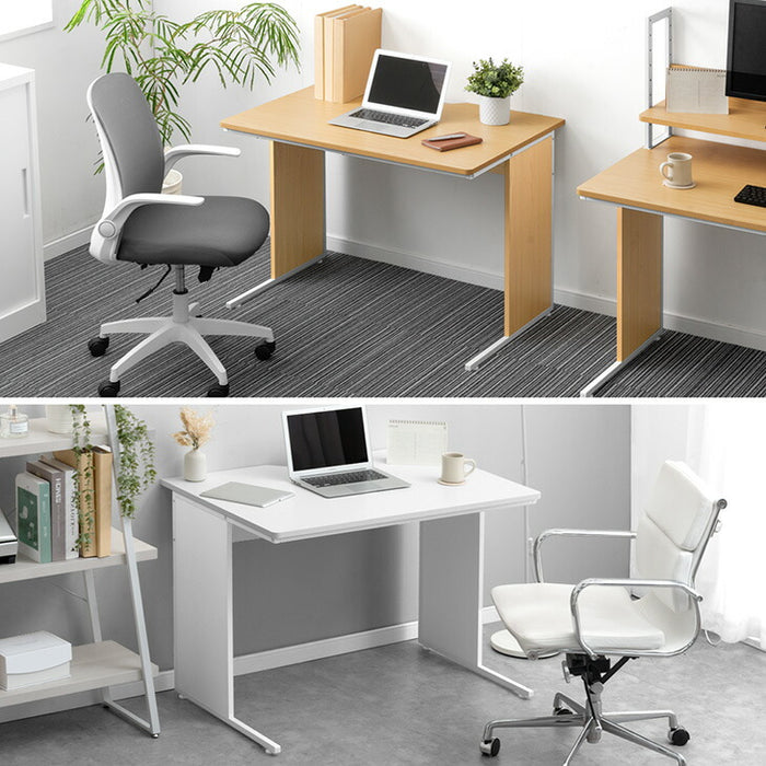 [幅120]法人様限定 オフィスデスク メラミン天板 アジャスター付き  コードスペーサー 奥行70 事務デスク〔99900583〕