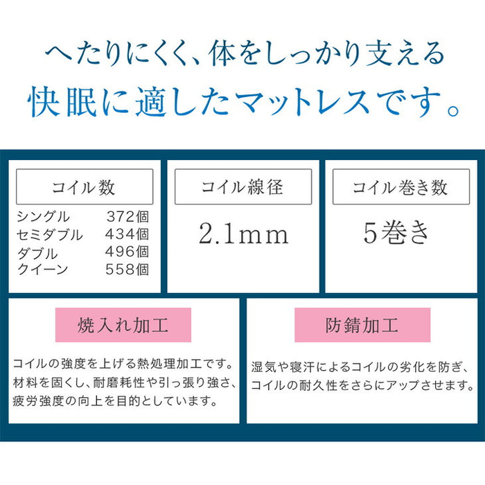 [セミダブル] ローベッド ボンネルコイルマットレス付 USB・2コンセント&スマホスタンド 連結フレーム 木製 ベッド〔73400025〕