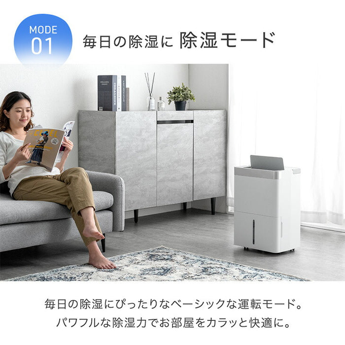 超強力 除湿機 コンプレッサー式 35L/日 衣類乾燥付き 58畳 省エネ 小型 湿気対策〔79800016〕