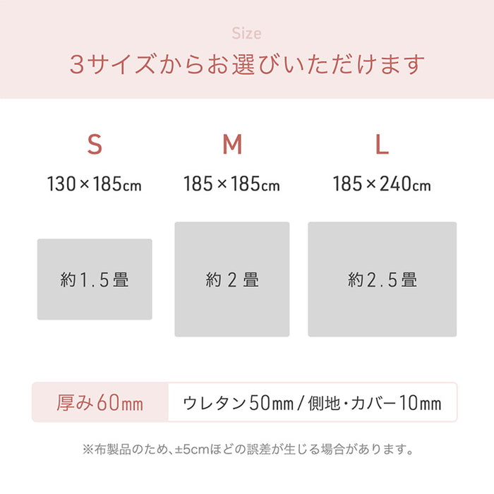 ［130×185］新素材“エアロゲルα” 超極厚60mm ふわもこ ラグ 滑り止め付 抗菌 防臭 防ダニ ホットカーペット対応 高反発 おしゃれ かわいい mocoair〔80100125〕