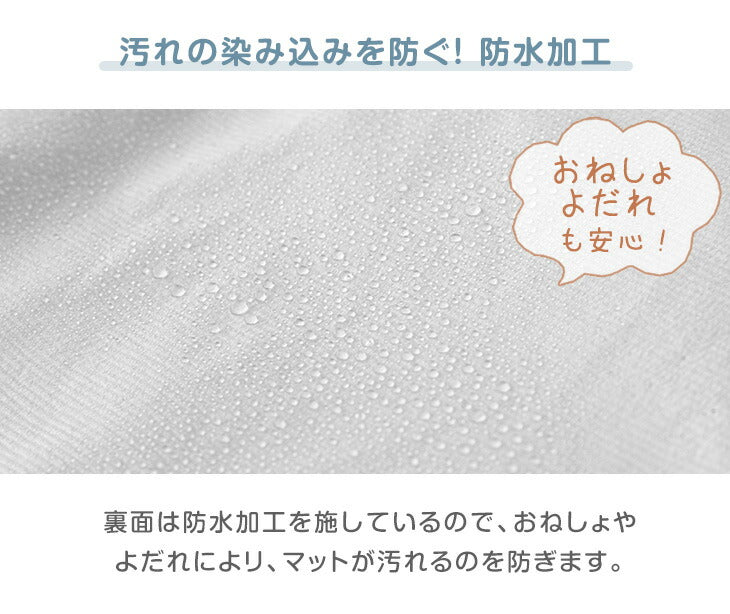 【新発売記念プライス】全部洗える！ 寝返りマット 120×160 防水 収納バッグ ベビーマット プレイマット お昼寝マット〔80101146〕