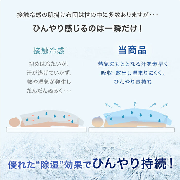［セミダブル］ もはや、エアコン。(R) プレミアム レーヨンケット 持続冷感 接触冷感 掛け布団 キルトケット 肌掛け布団 丸洗い 抗菌 防臭 洗える 夏〔80101157〕