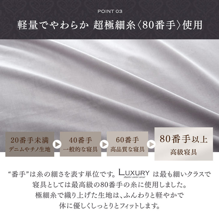 [ダブル] 綿100％ ボックスシーツ 洗える 高密度 防ダニ 高級ホテル仕様〔81900113〕