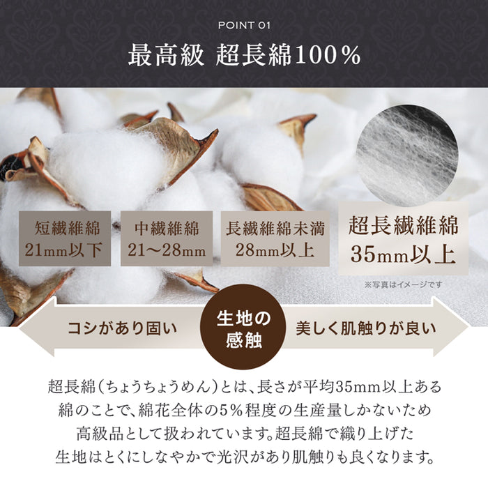 [ワイドキング] ボックスシーツ 80サテン 綿100％ 洗える ベッドカバー〔81900116〕