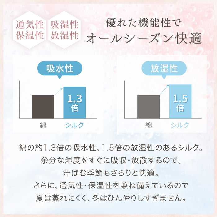 ２枚組 シルク100％ シルク枕カバー 25匁 洗える うるサラ美髪 ピローケース ヒアルロン酸配合〔81900140〕