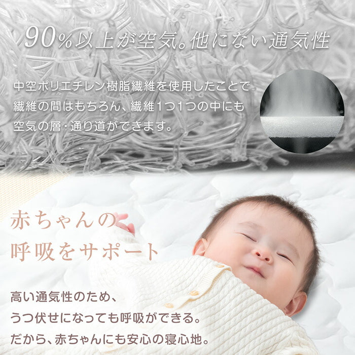 洗える ベビーマットレス 三つ折り 高反発 丸洗い 軽い コンパクト ベビーマット〔81901010〕