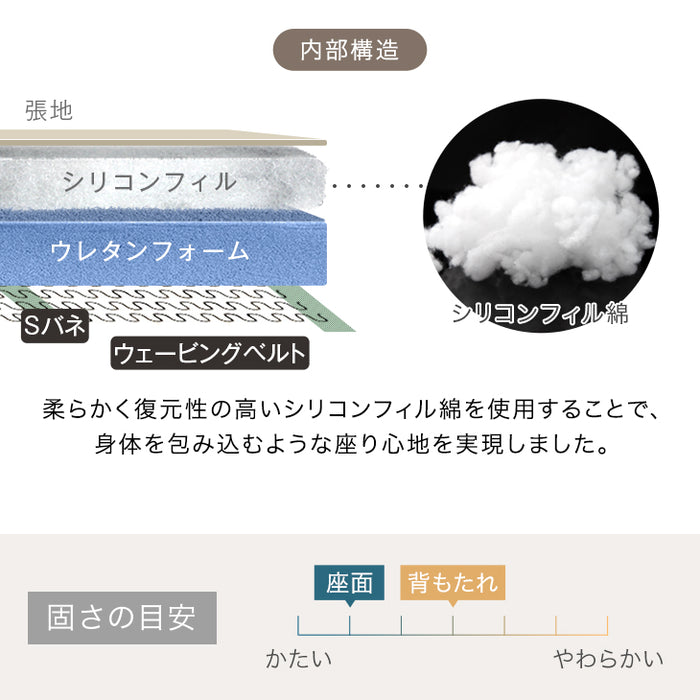 組み換えOK  洗える カバーリング ソファ 3人掛け クッション ソファベッド フロアソファ ラタン調 ファブリック木枠 〔82500028〕