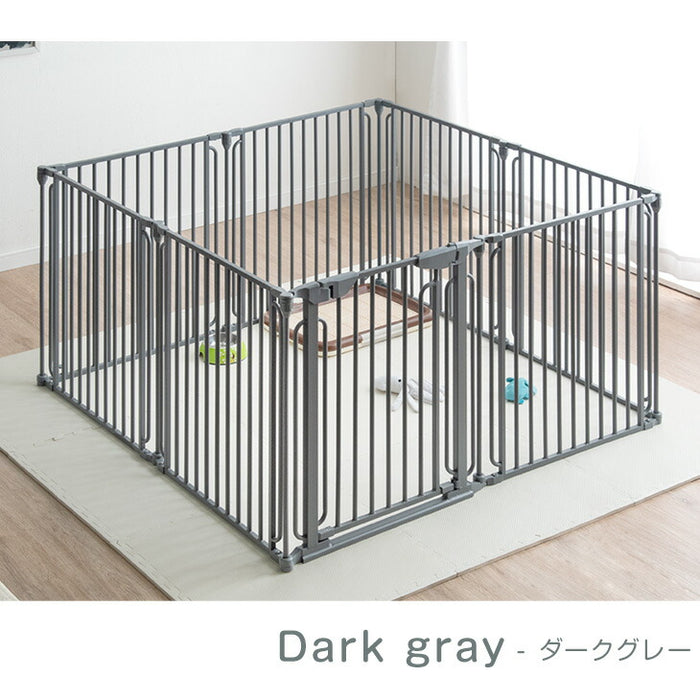 ［6枚セット］小型犬も安心 バリアフリー ペットサークル スチール コンパクト 折りたたみ 65cm〔64900019〕
