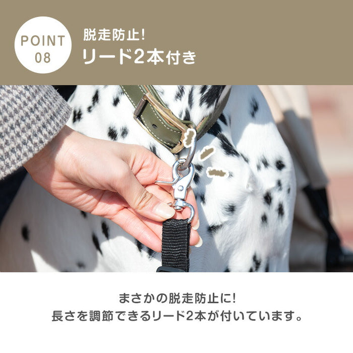 スロープ付き ペットカート 大型犬対応 耐荷重60kg 折り畳み 洗える座面 頑丈 ドックカート〔84100004〕