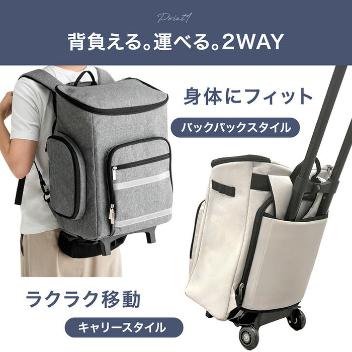 ［リュック2個］2way 防災セット キャリー付 2人用 撥水生地 大容量 非常用 枕付き 防災グッズ〔99901069〕