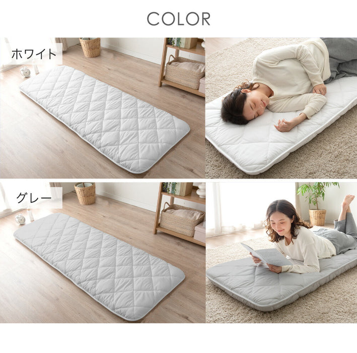 ［セミシングル］ごろ寝マット 厚み8cm 日本製 ウレタン入り 180×65 三層 敷布団 抗菌 防臭 防ダニ 布団 敷き布団 軽量 車中泊 お昼寝布団〔85500052〕