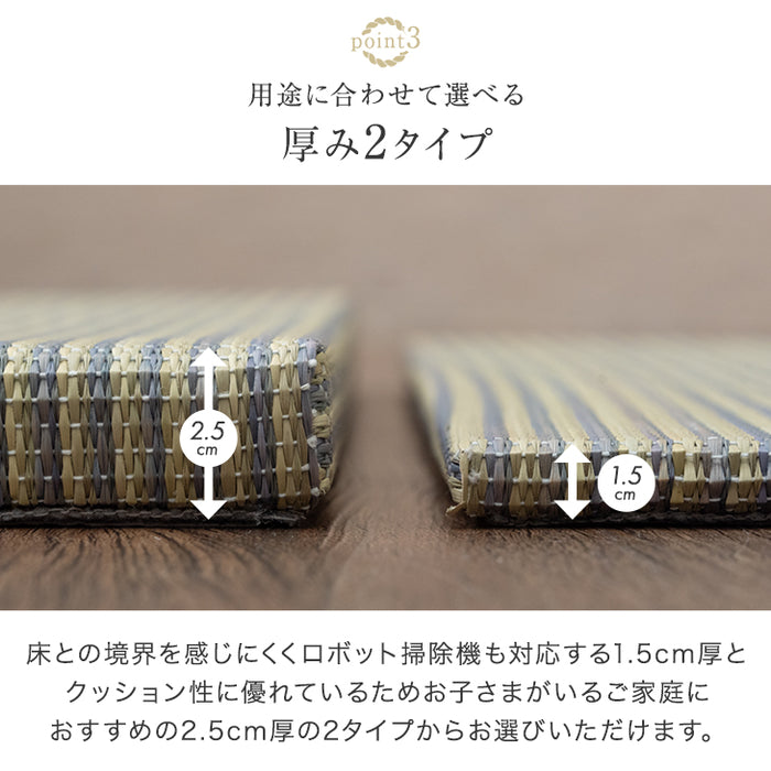 【16枚 厚み1.5cm 3畳用】敷くだけカンタン 置き畳 い草 抗菌 防臭 防音 滑り止め 床暖房対応 琉球畳 和室 賃貸〔86211300〕