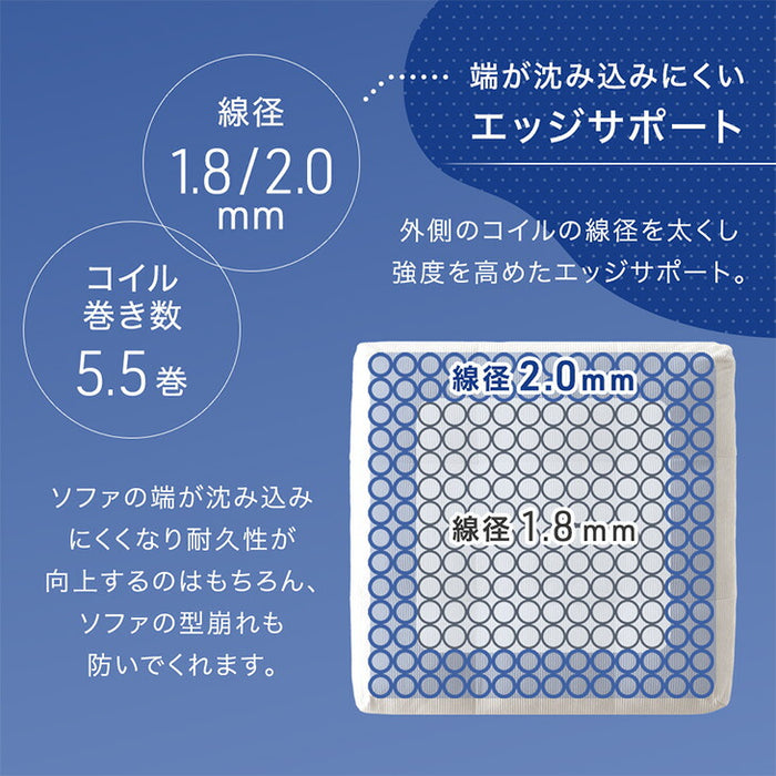 洗える カバーリング ユニットソファ ポケットコイル ローソファ 背もたれクッション〔17810145〕
