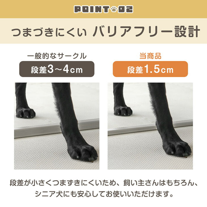 【新発売記念プライス】［2ドア・10枚セット］大型犬対応 バリアフリー ペットサークル 高さ 100cm 超ハイタイプ 折りたたみ 拡張〔99900600〕