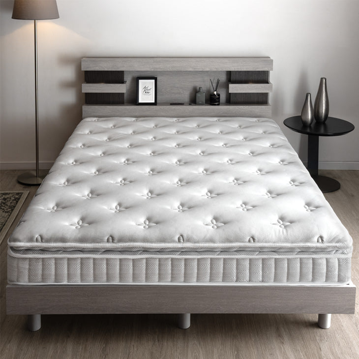 22cm マットレス 高反発 ウレタン ポケットコイル 極厚 セミダブル シングル] 贅沢2層 ポケットコイルマットレス 極厚22cm 高反発