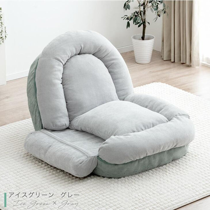 ≪ZIP!とぼる部屋で紹介≫ ヒナに転生(R) 3way ソファベッド 18段階ギア 洗えるカバー 折りたたみ 1人掛け クッション付 座椅子〔15210180〕